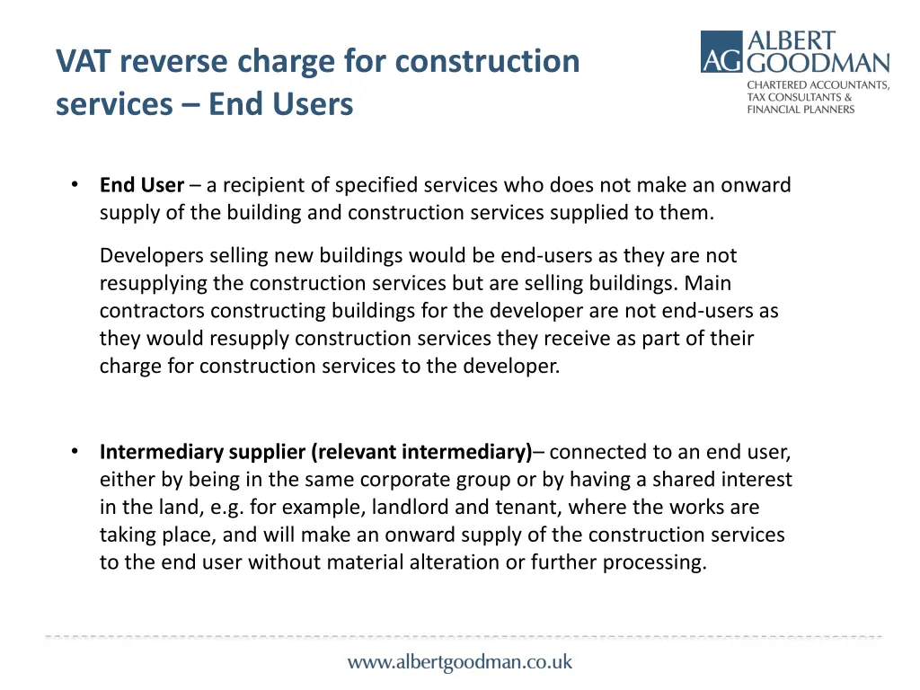 vat reverse charge for construction services