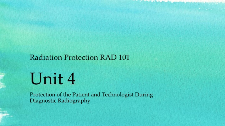 radiation protection rad 101