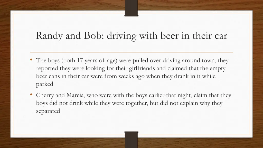 randy and bob driving with beer in their car