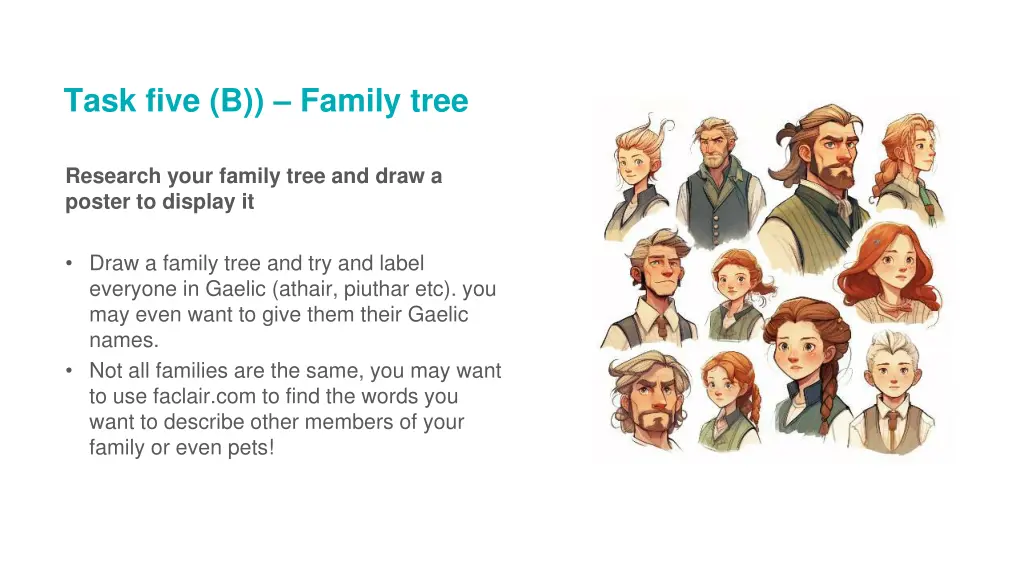 task five b family tree