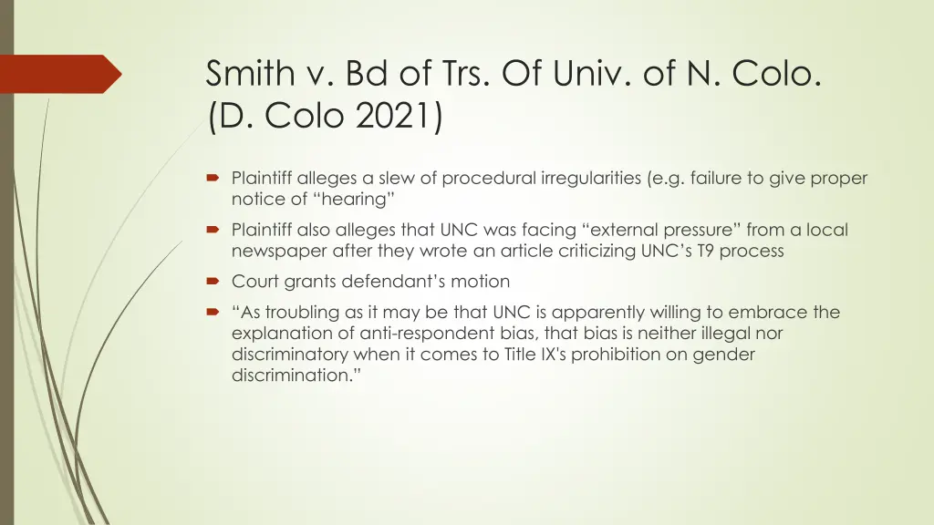 smith v bd of trs of univ of n colo d colo 2021 2