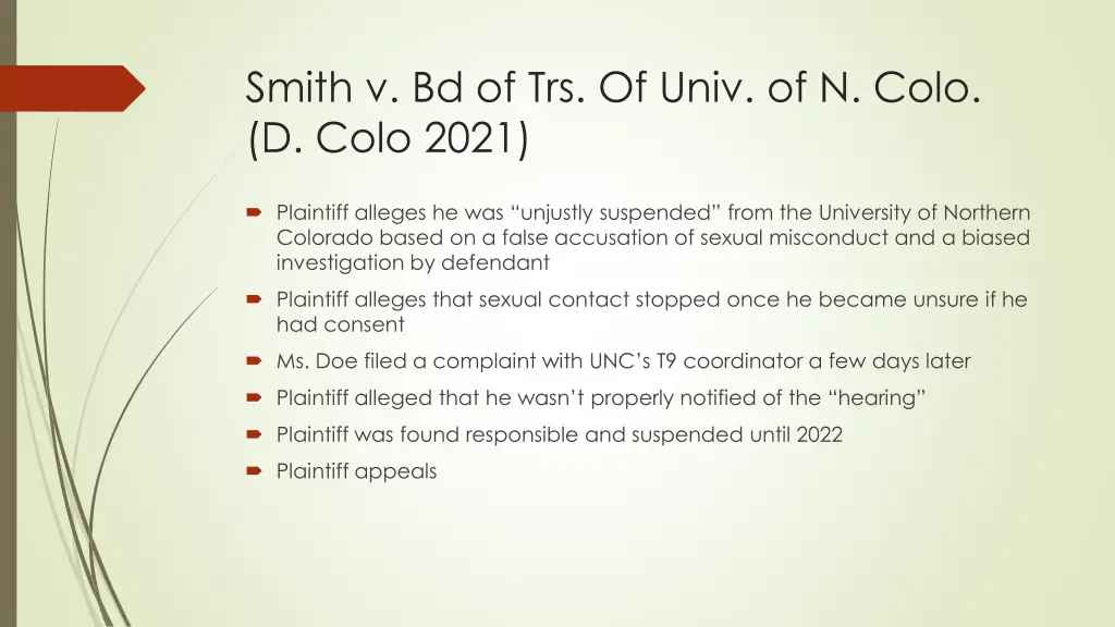 smith v bd of trs of univ of n colo d colo 2021