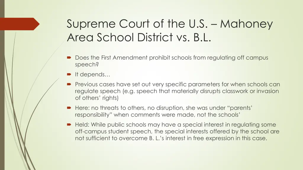 supreme court of the u s mahoney area school 2