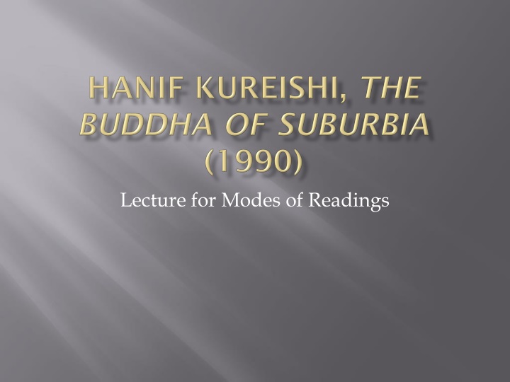 lecture for modes of readings