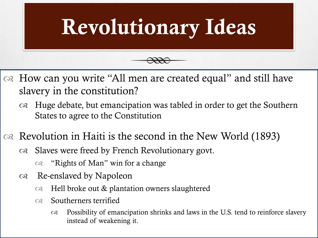 revolutionary ideas