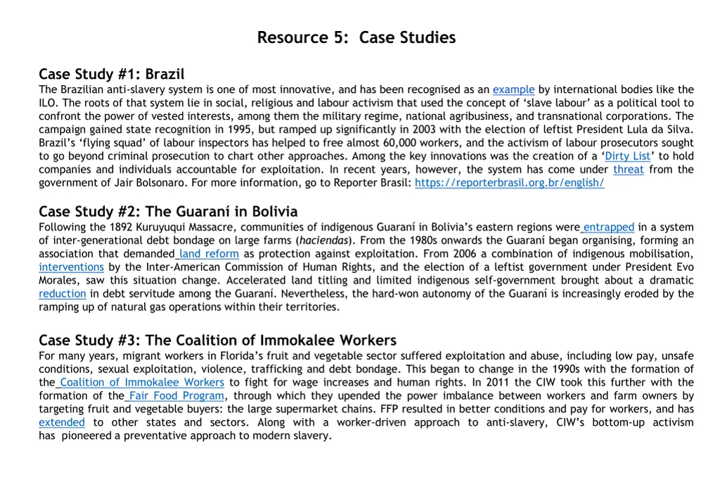 resource 5 case studies