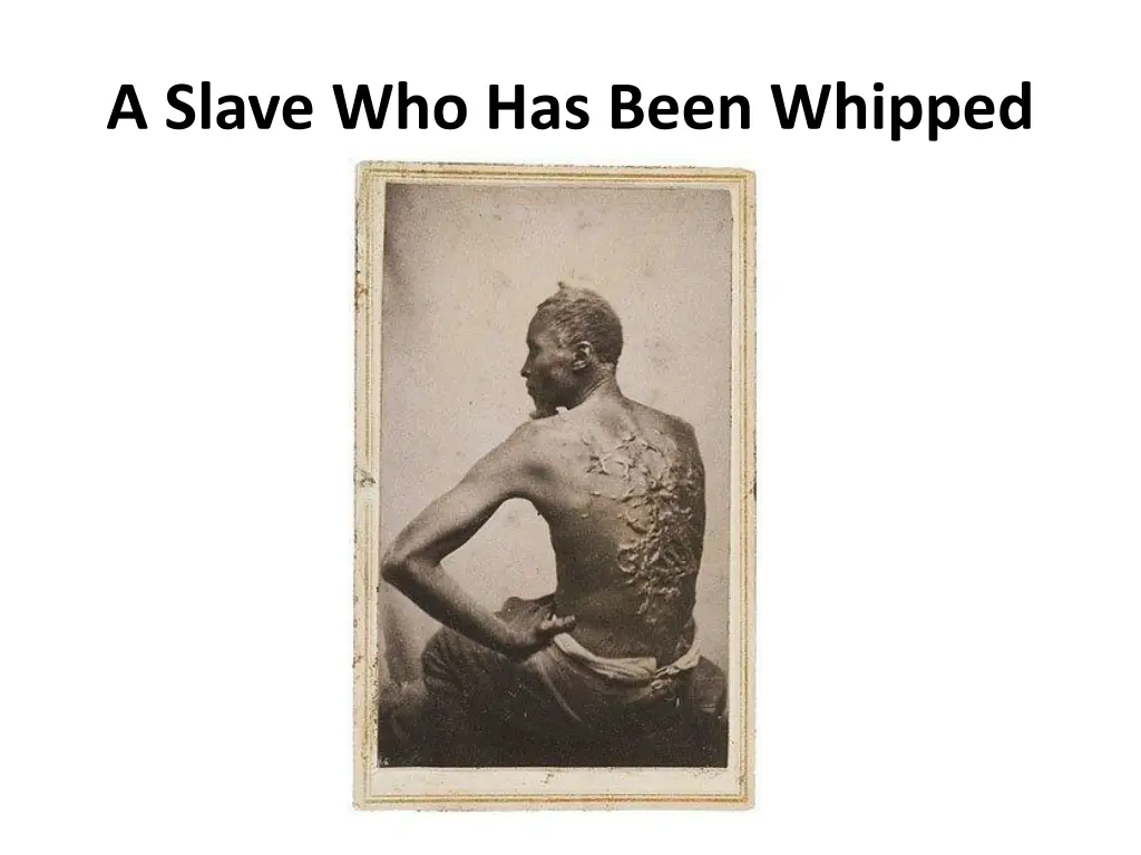 a slave who has been whipped