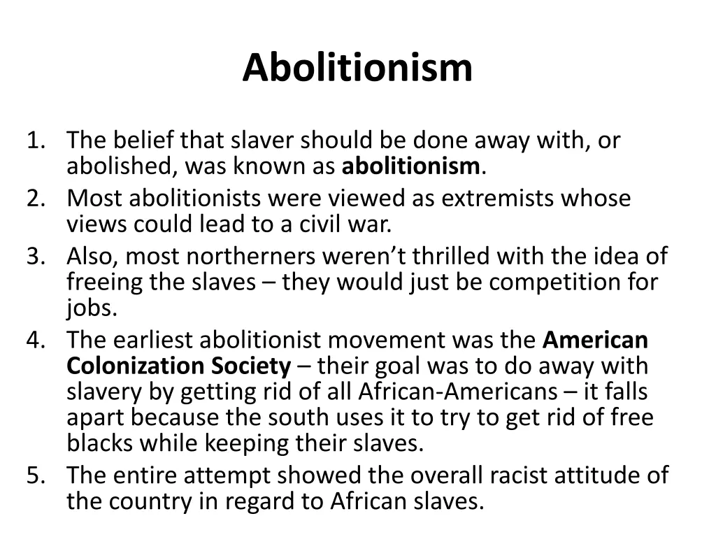 abolitionism