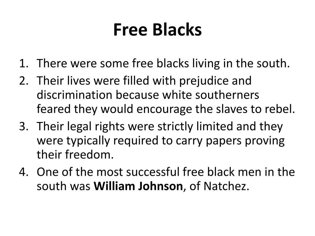 free blacks