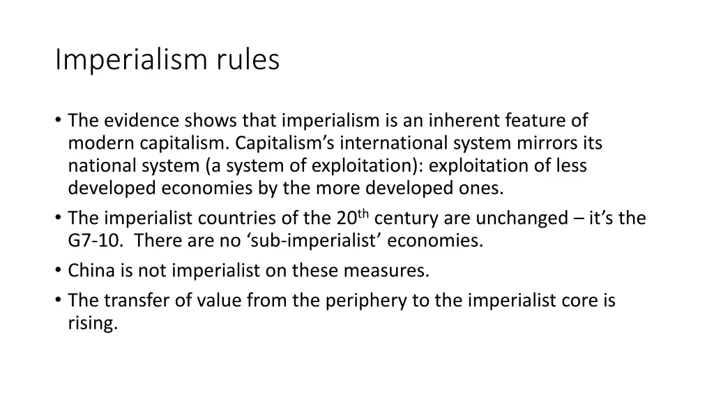 imperialism rules