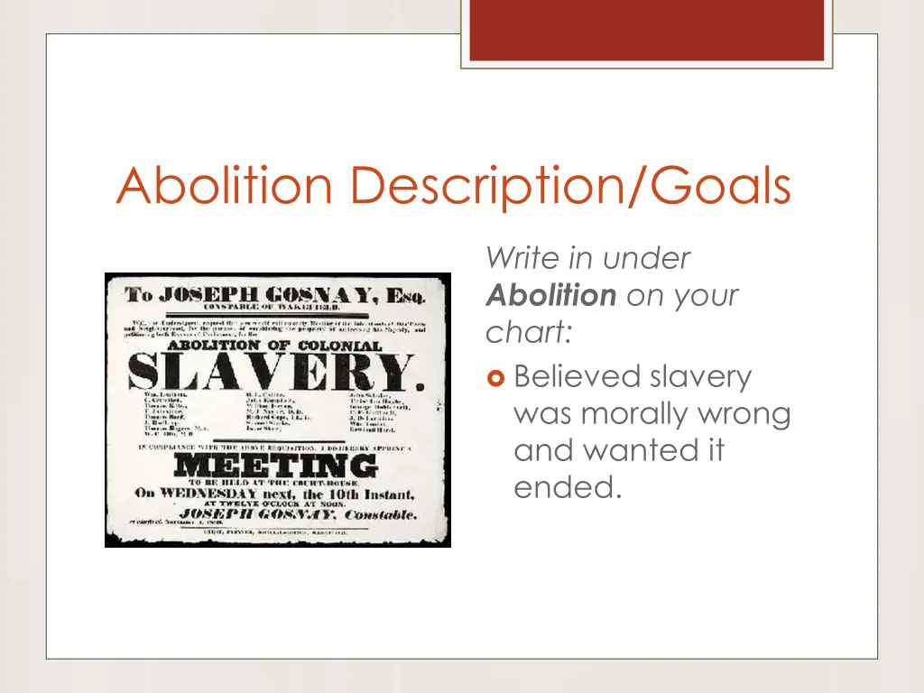 abolition description goals