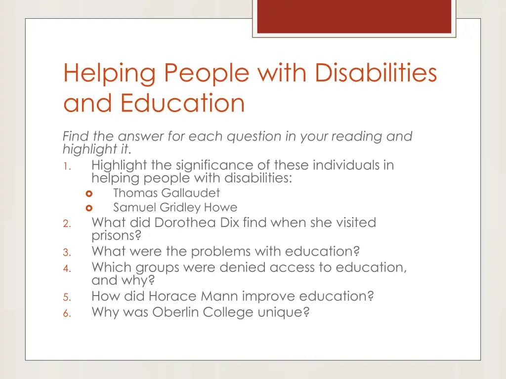 helping people with disabilities and education