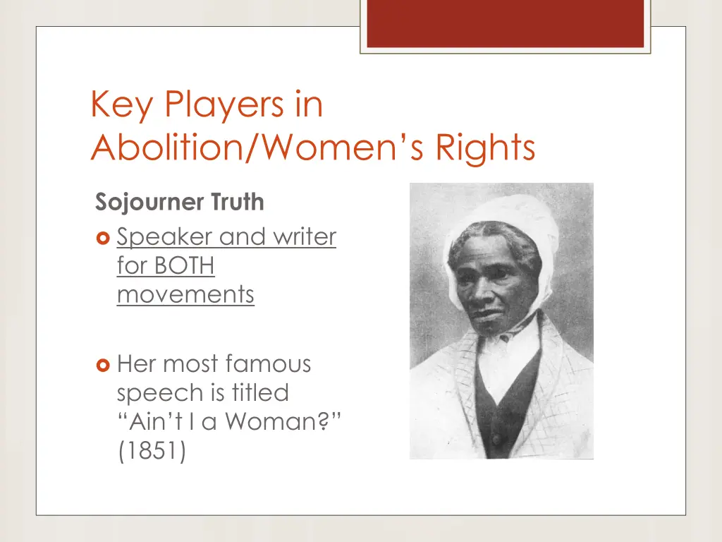 key players in abolition women s rights