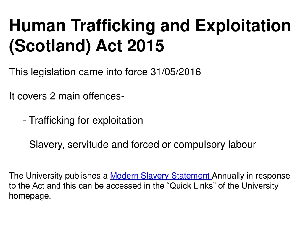 human trafficking and exploitation scotland