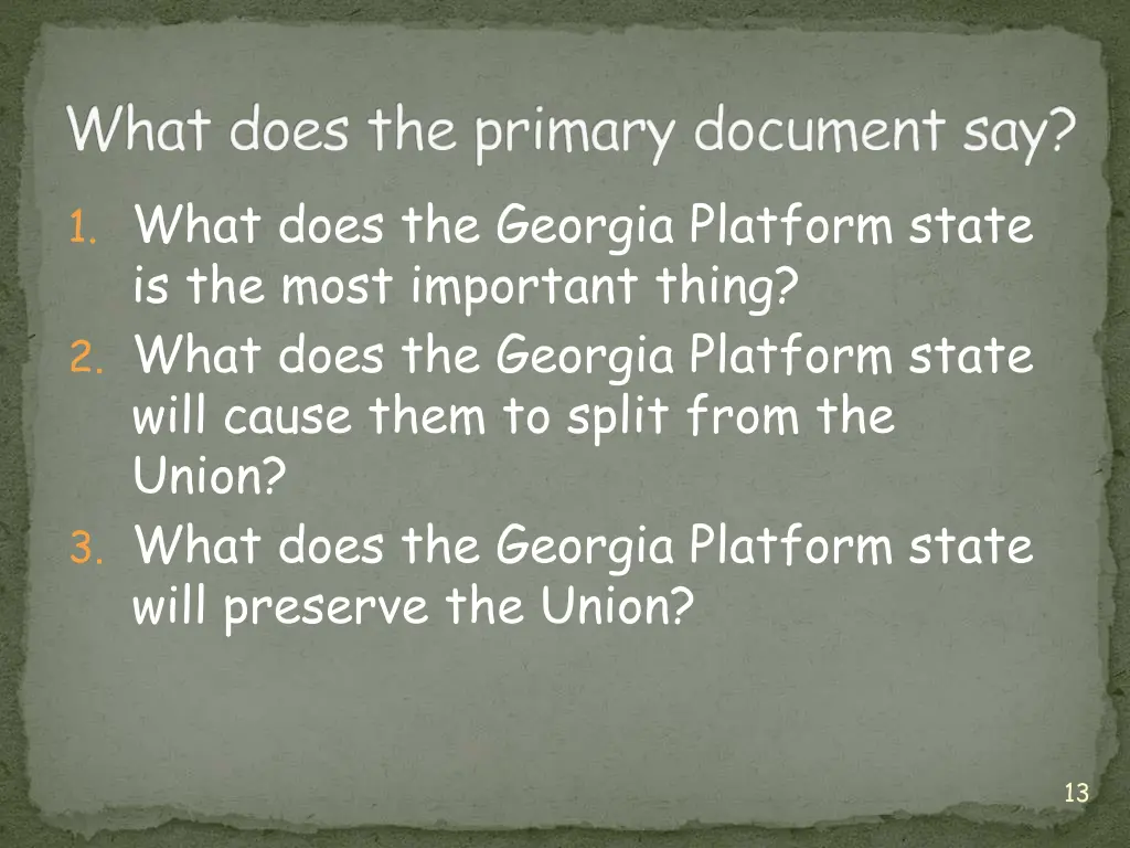 what does the primary document say