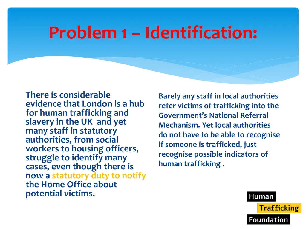 problem 1 identification