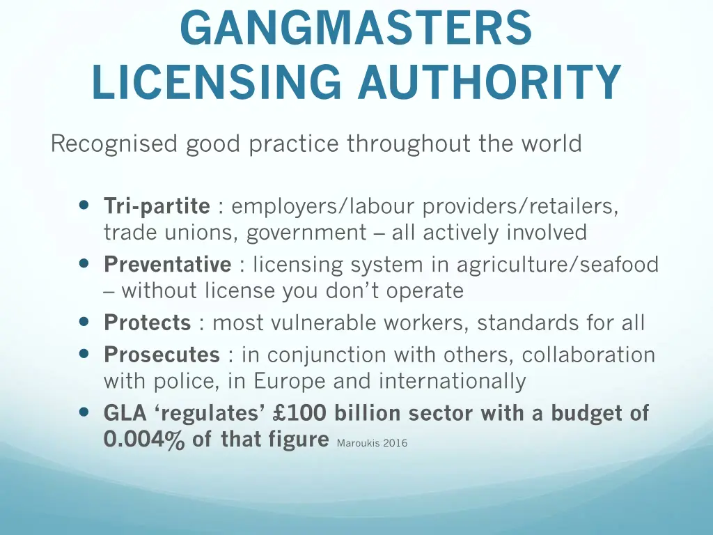 gangmasters licensing authority