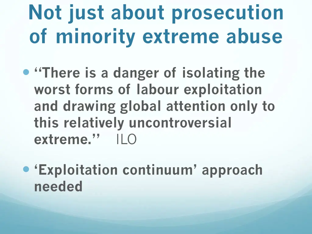 not just about prosecution of minority extreme