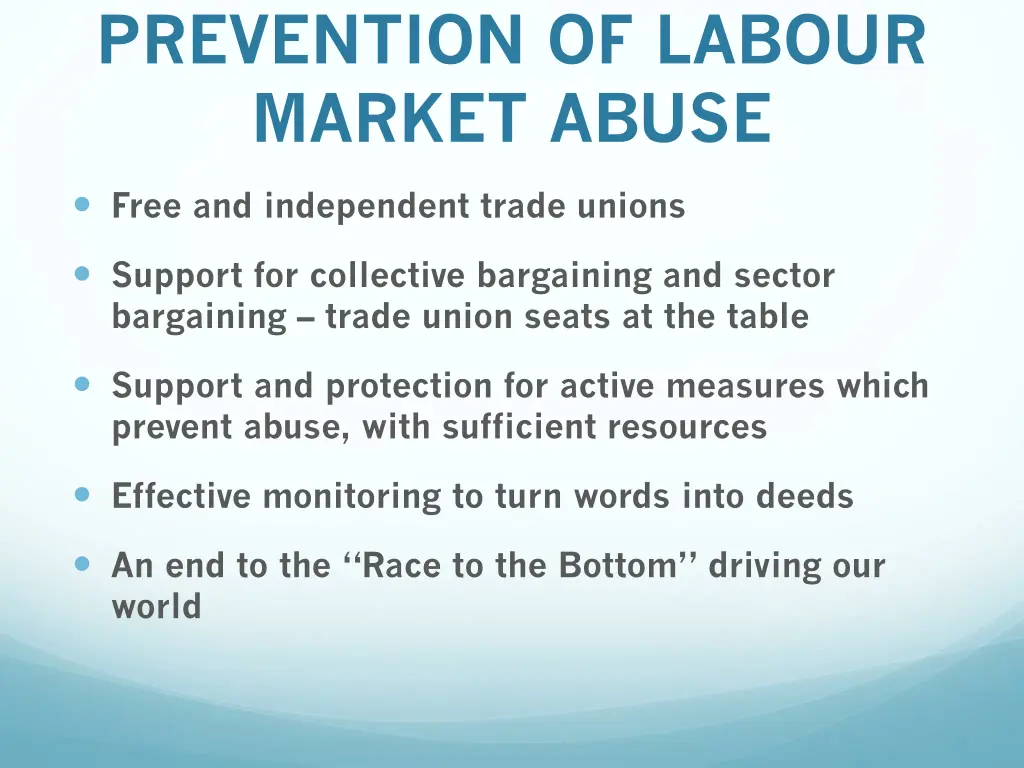 prevention of labour market abuse