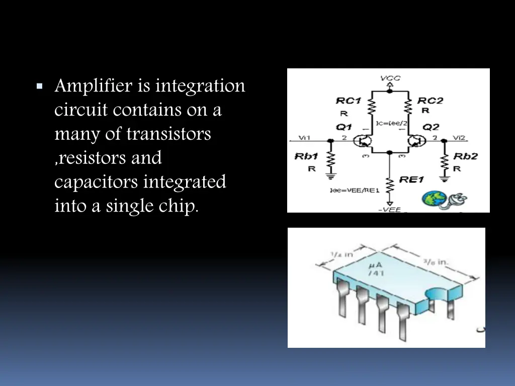 amplifier is integration circuit contains