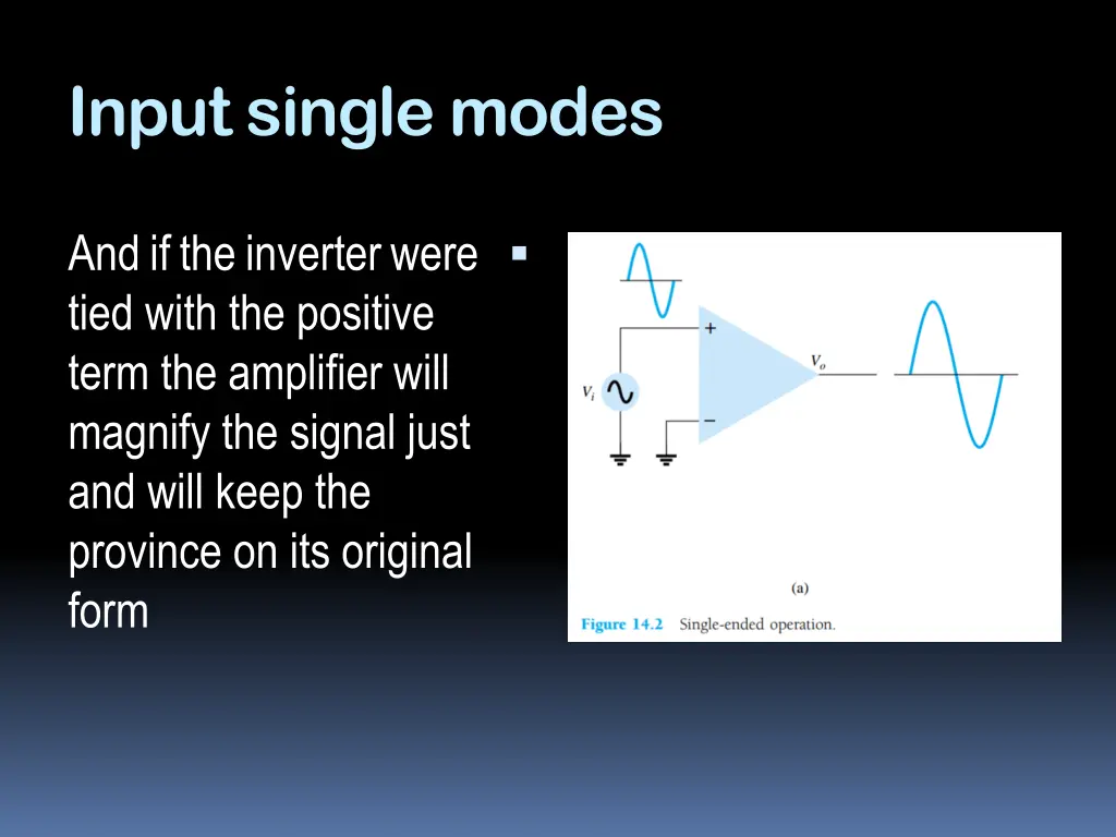 input single modes 1