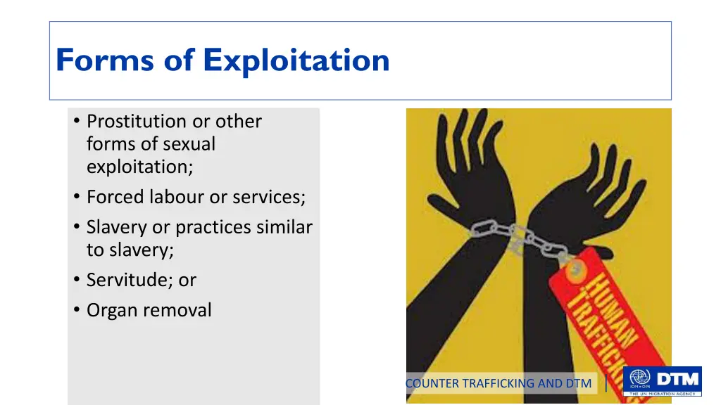 forms of exploitation