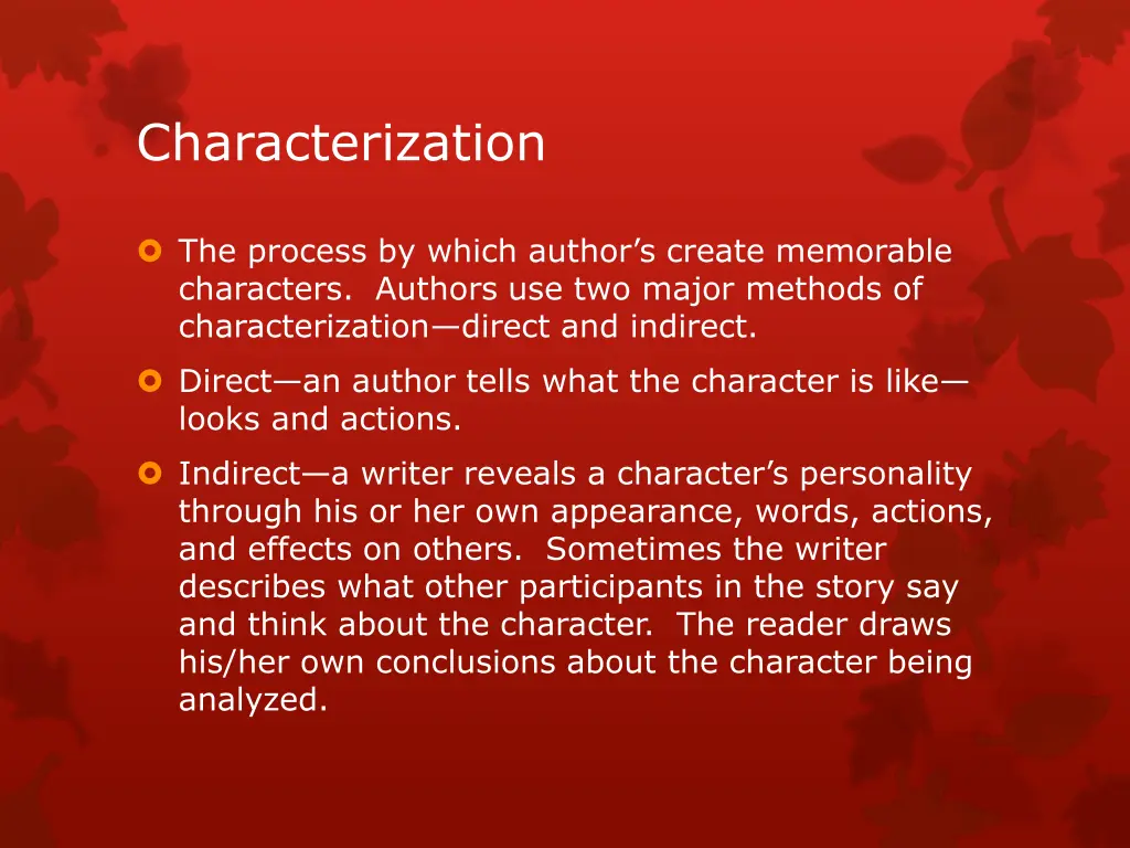 characterization