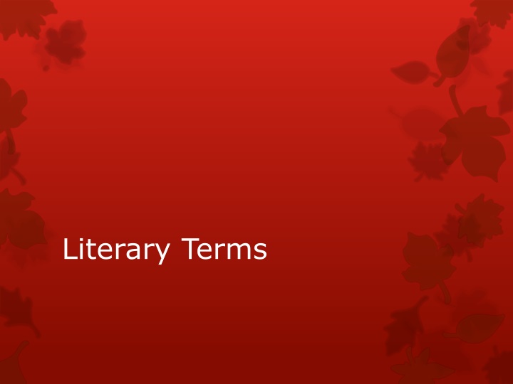 literary terms