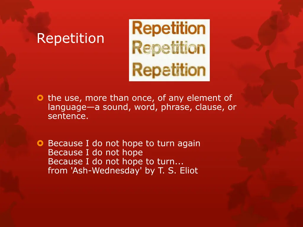 repetition