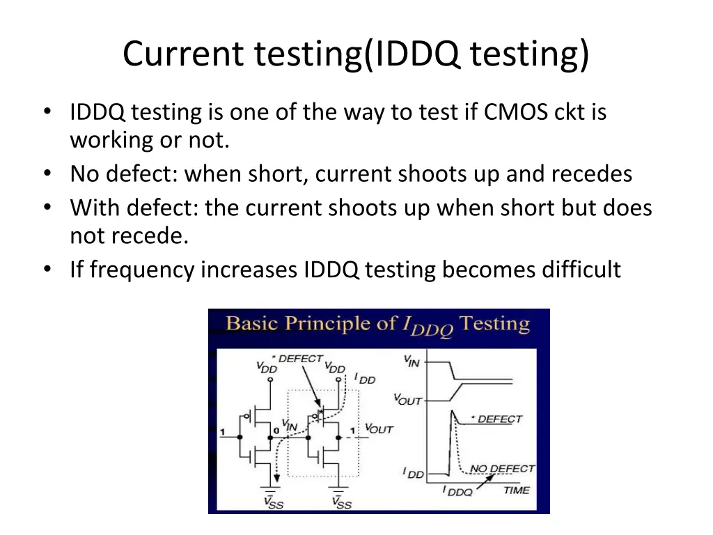 current testing iddq testing