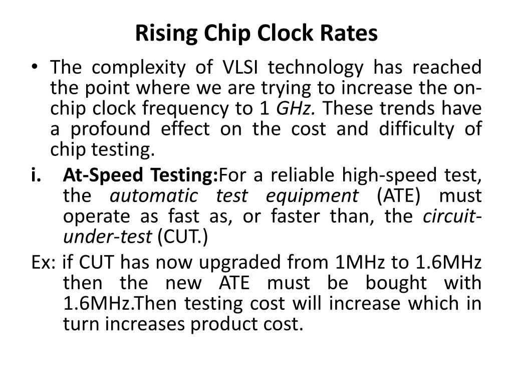 rising chip clock rates the complexity of vlsi