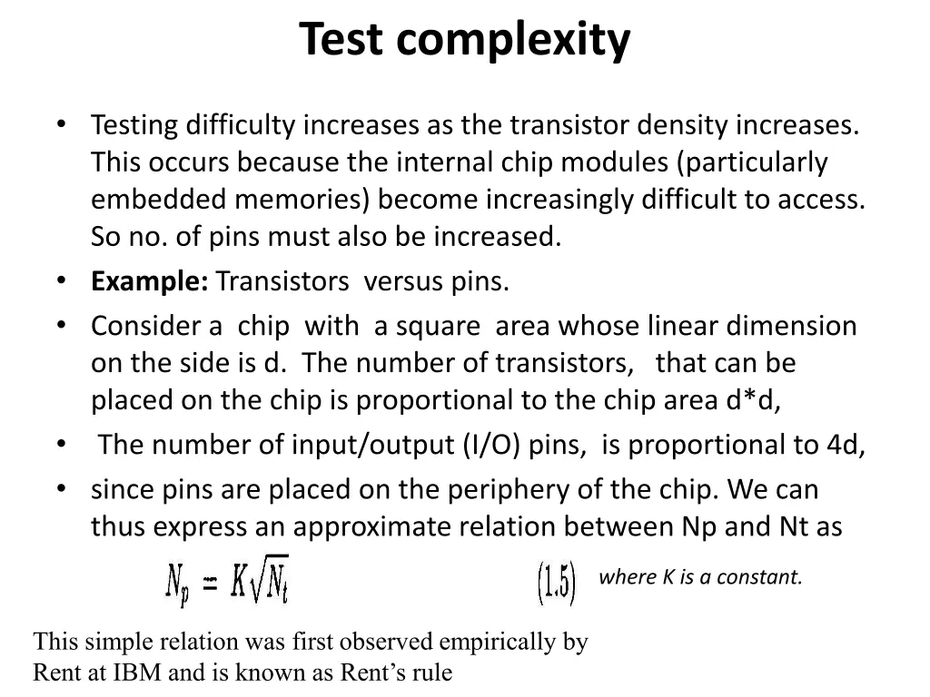 test complexity