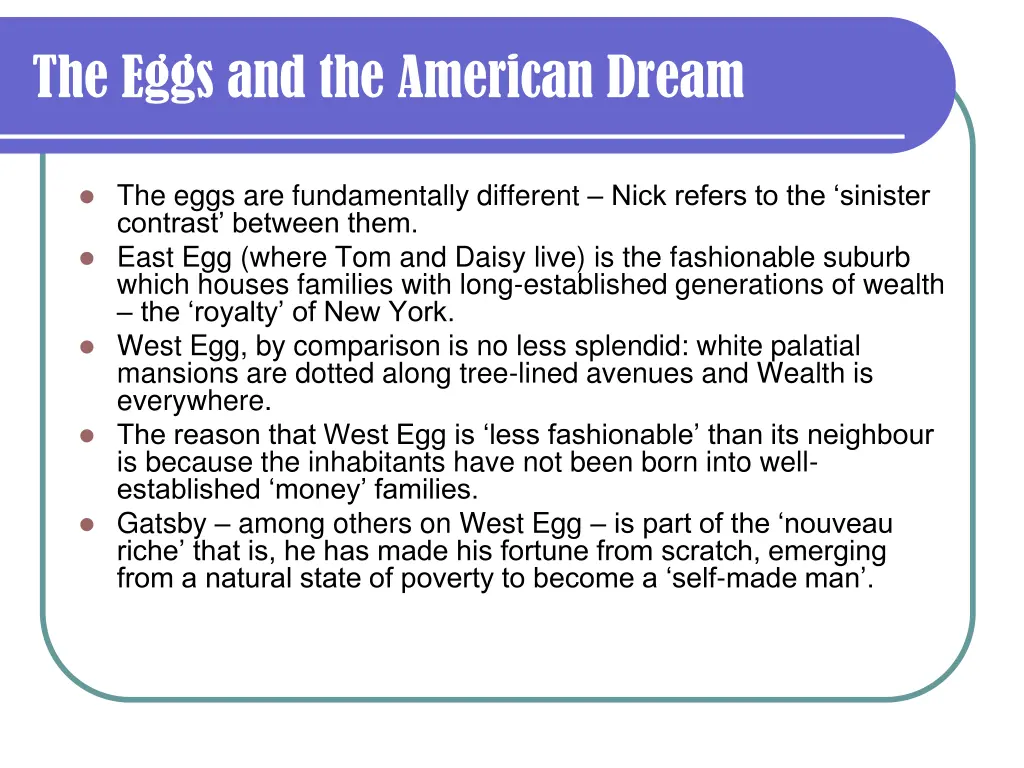 the eggs and the american dream