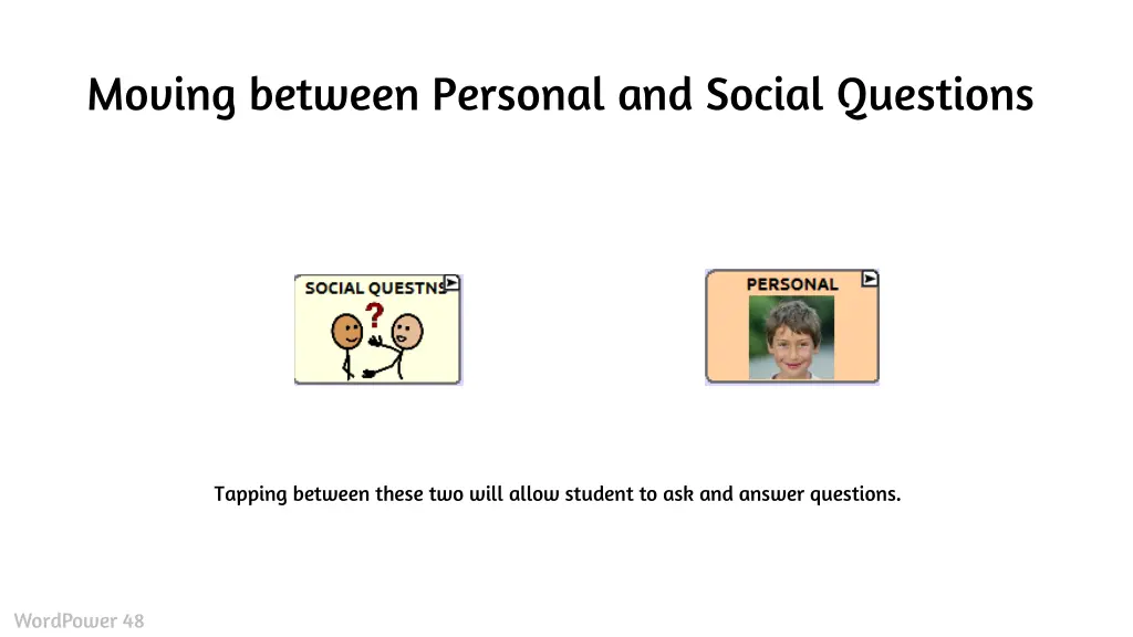 moving between personal and social questions