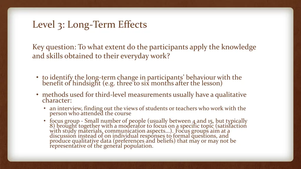 level 3 long term effects