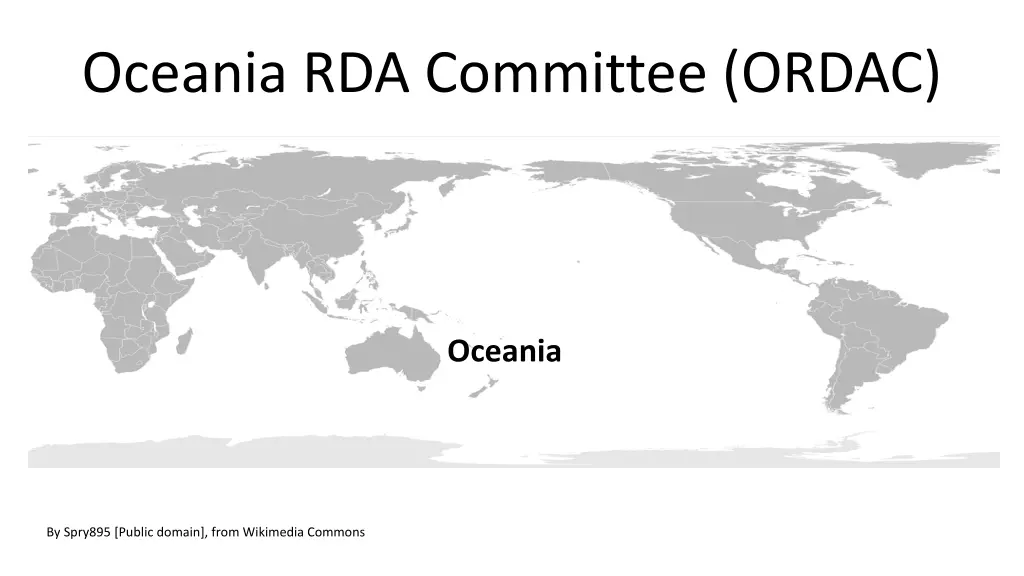 oceania rda committee ordac