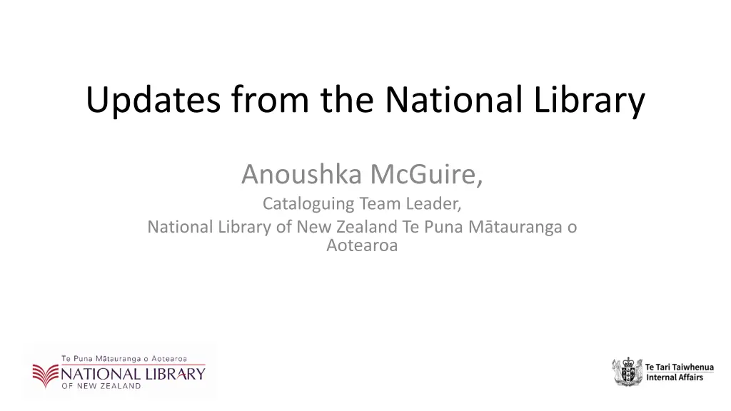 updates from the national library