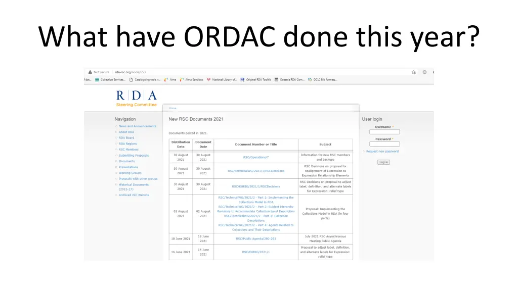 what have ordac done this year