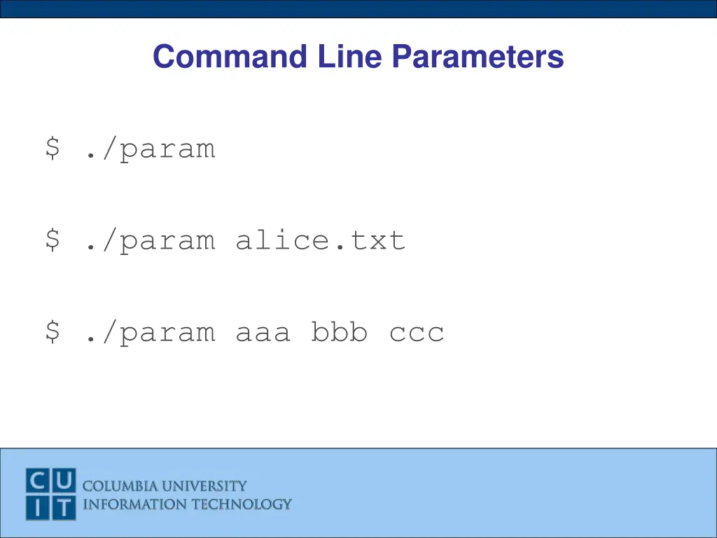 command line parameters 4