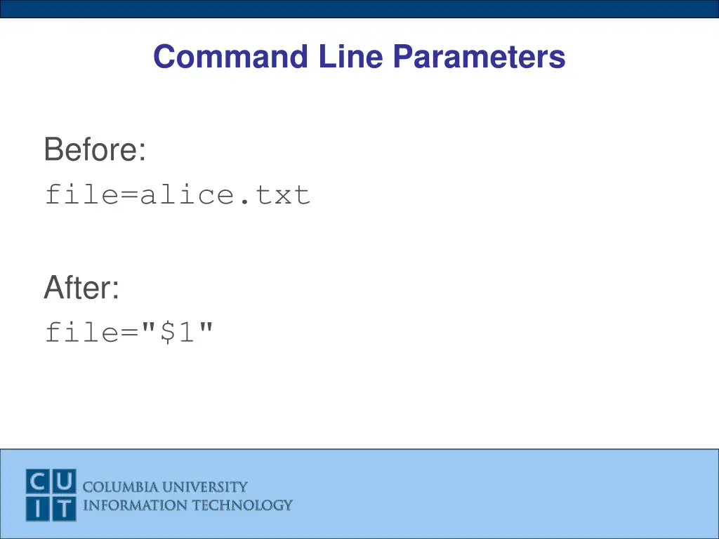 command line parameters 6