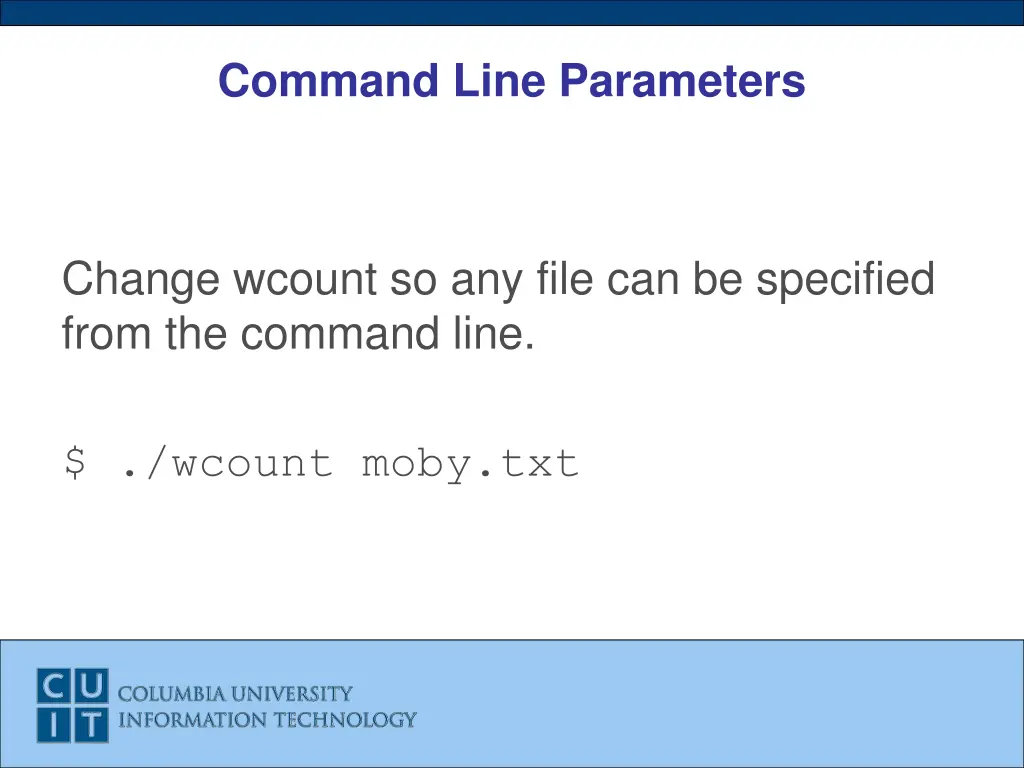 command line parameters