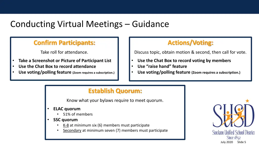 conducting virtual meetings guidance