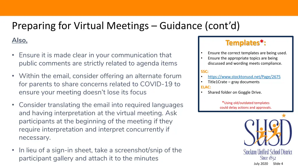 preparing for virtual meetings guidance cont d