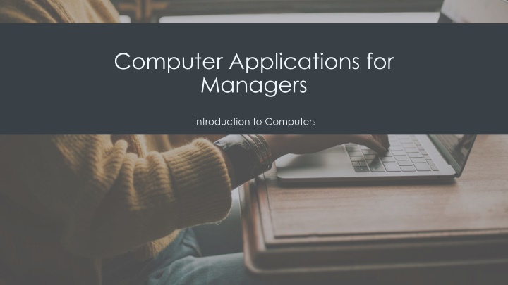 computer applications for managers