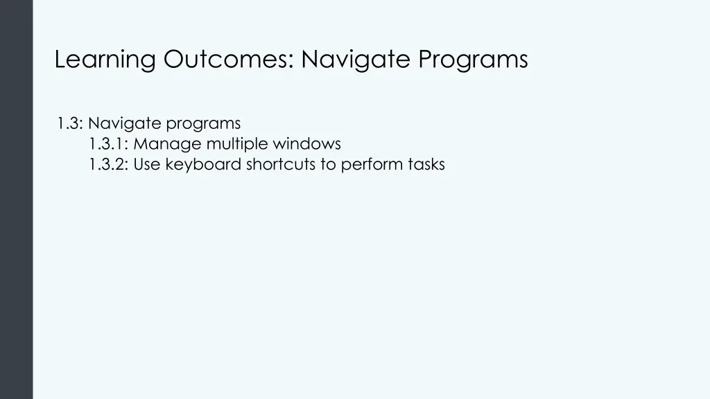 learning outcomes navigate programs