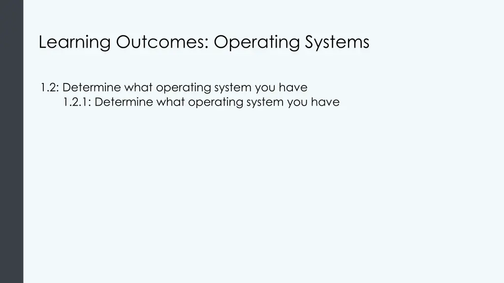 learning outcomes operating systems