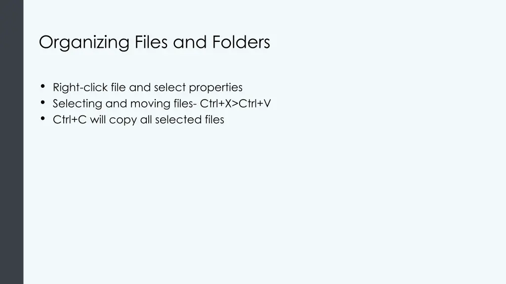 organizing files and folders