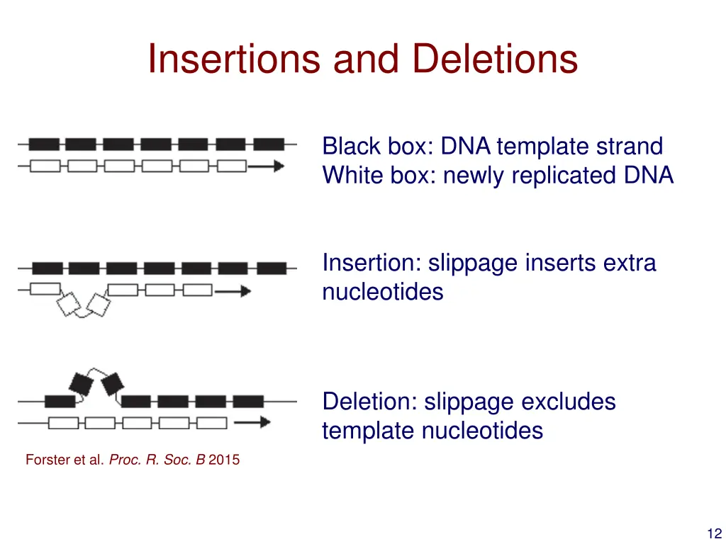 insertions and deletions