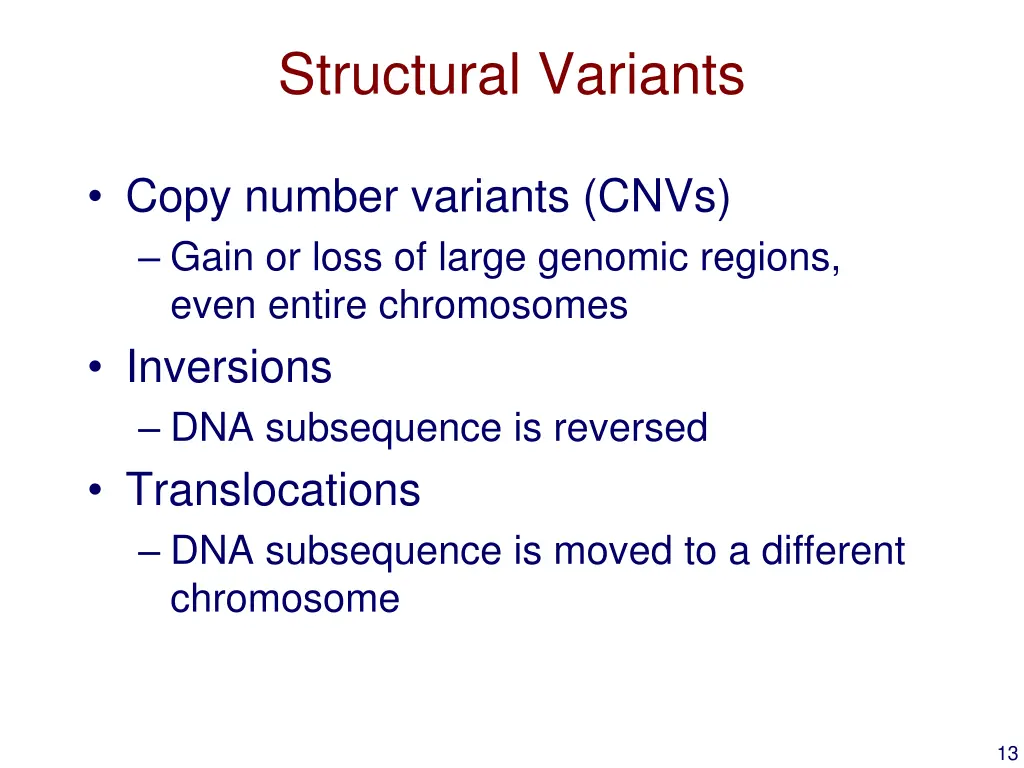 structural variants