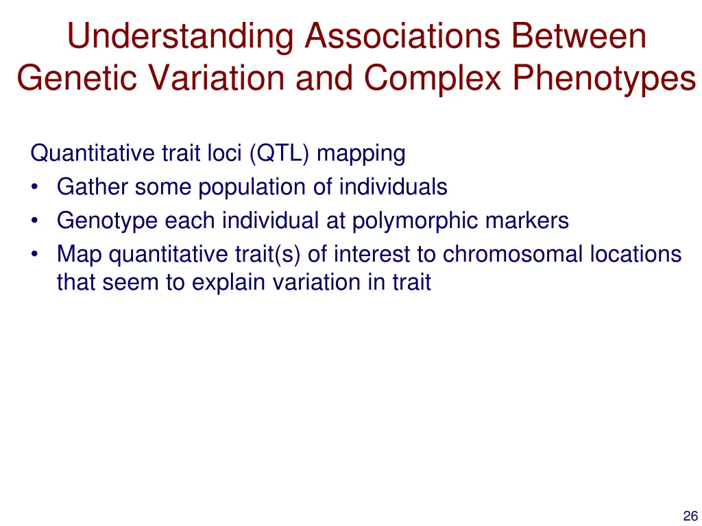 understanding associations between genetic 2